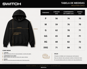 Moletom Canguru Oversized Preto Felpado 3 Cabos 280g | 50% Algodão 50% Poliéster | Streetwear | Switch Factory
