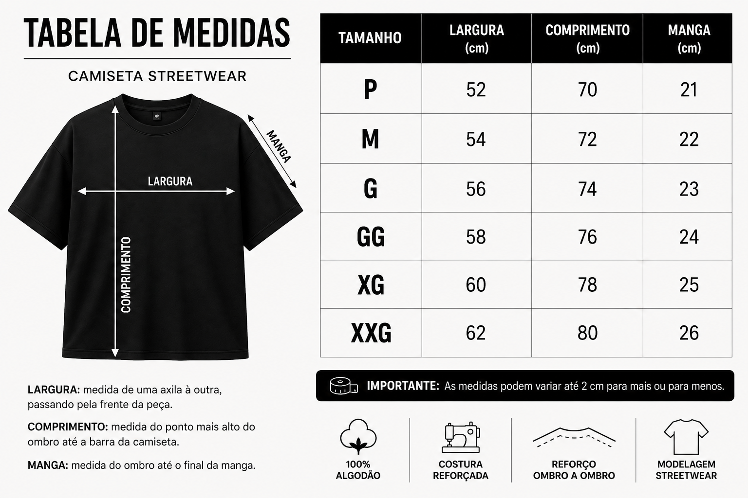 Camiseta Preta Streetwear Lisa 100% Algodão Fio 30/1 | Atacado e Varejo | Switch Factory