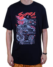 Camiseta Toyota Supra MK4 JDM Masculina Streetwear Preta – Estampa Supra MK4