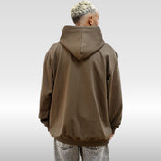 Moletom Canguru Oversized Cacau Peluciado 2 Cabos | 75% Algodão 25% Poliéster | Streetwear | Switch Factory