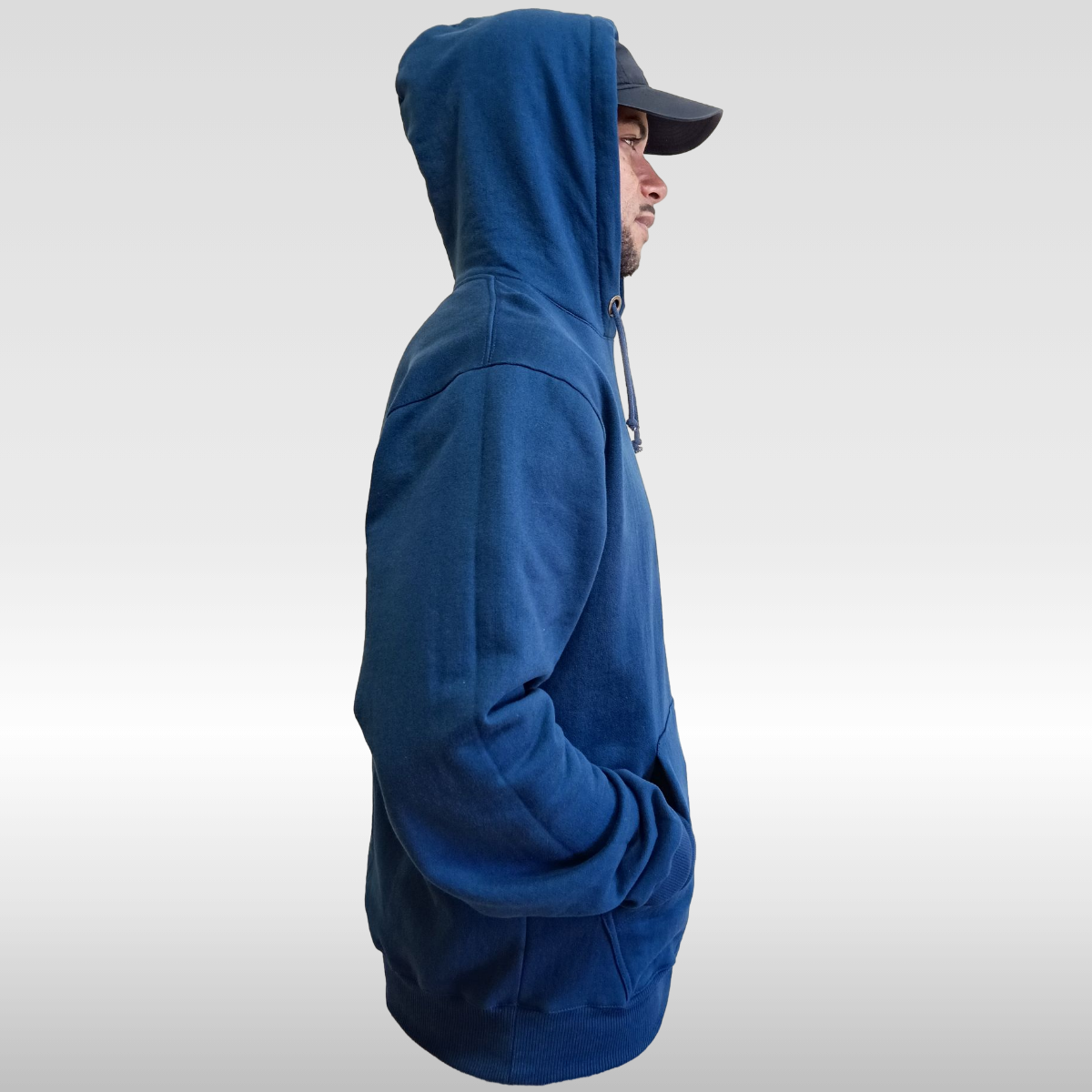 Moletom Canguru Oversized Azul-Marinho Felpado 3 Cabos 300g | 50% Algodão 50% Poliéster | Streetwear | Switch Factory