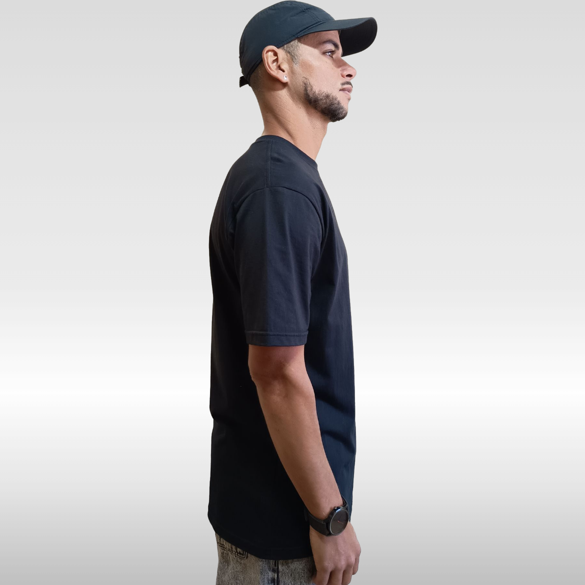 Camiseta Preta Lisa Streetwear 100% Algodão Fio 30/1 | Switch Factory